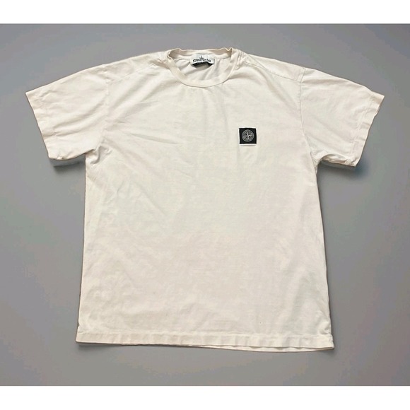 Stone Island T Shirt Mens XL White Pullover Tee Crewneck Streetwear Compass - Picture 1 of 10